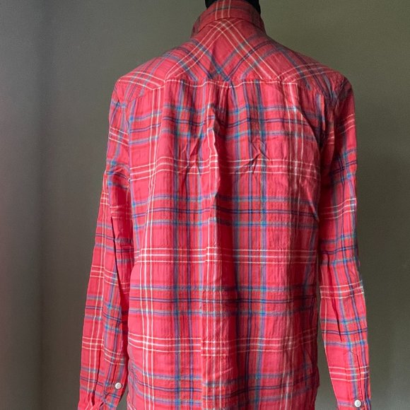 J.CREW Red Plaid Button Down - Picture 2 of 4